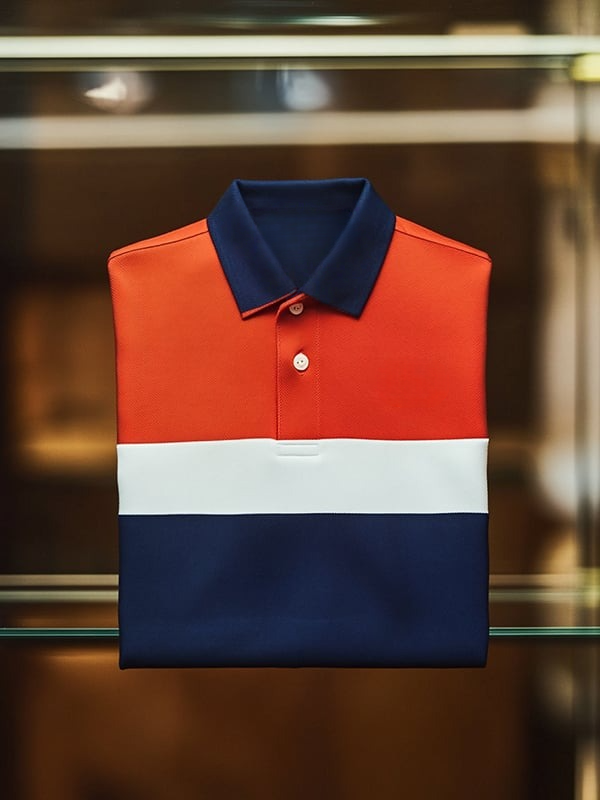 Camisa polo clásico ejecutivo Logo de manga corta para hombre