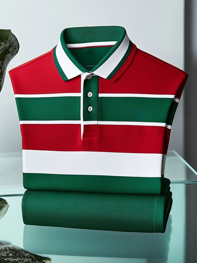 Camisa polo ejecutivo Logo con botones de manga corta para hombre