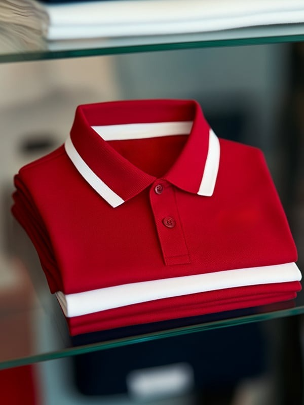 Camisa polo clásico ejecutivo Logo de manga corta para hombre