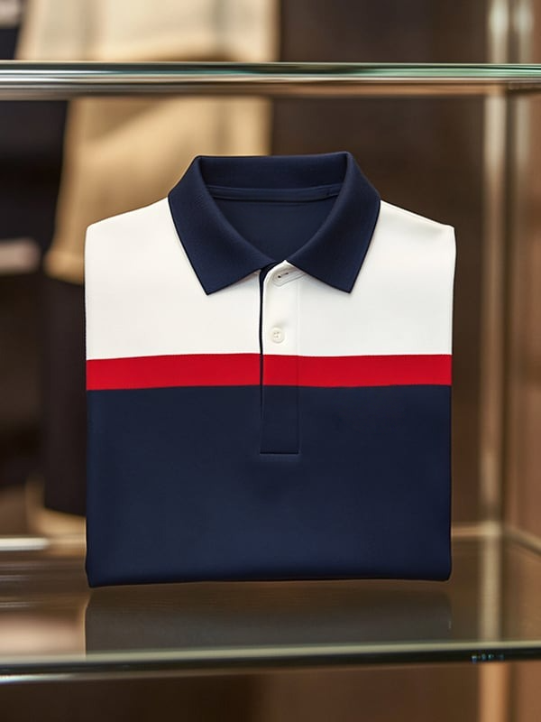 Camisa polo clásico ejecutivo Logo de manga corta para hombre