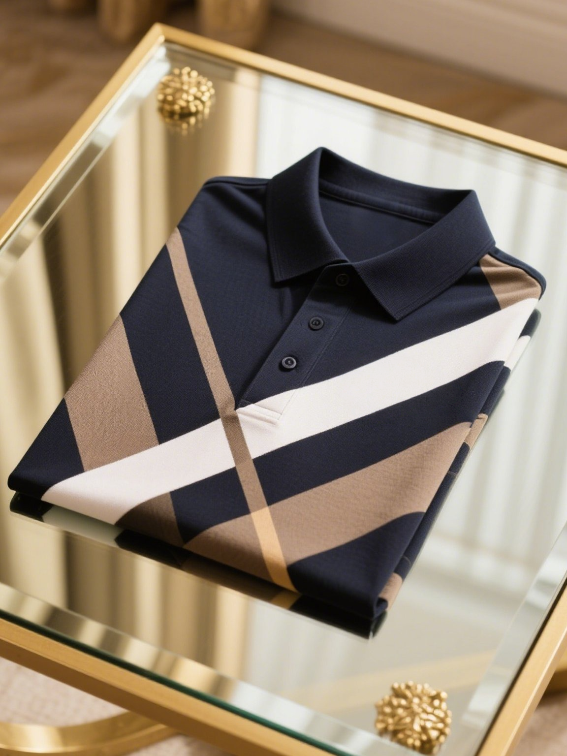 Camisa polo ejecutivo casual Button de manga corta para hombre