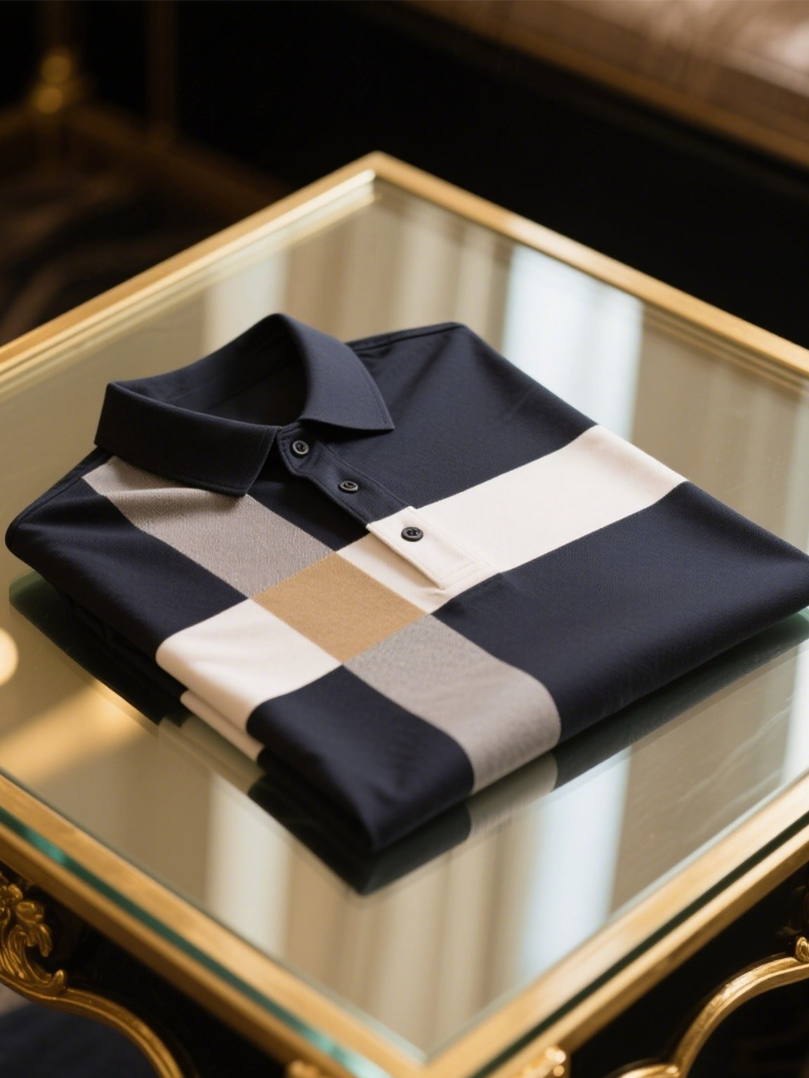 Camisa polo ejecutivo casual Button de manga corta para hombre