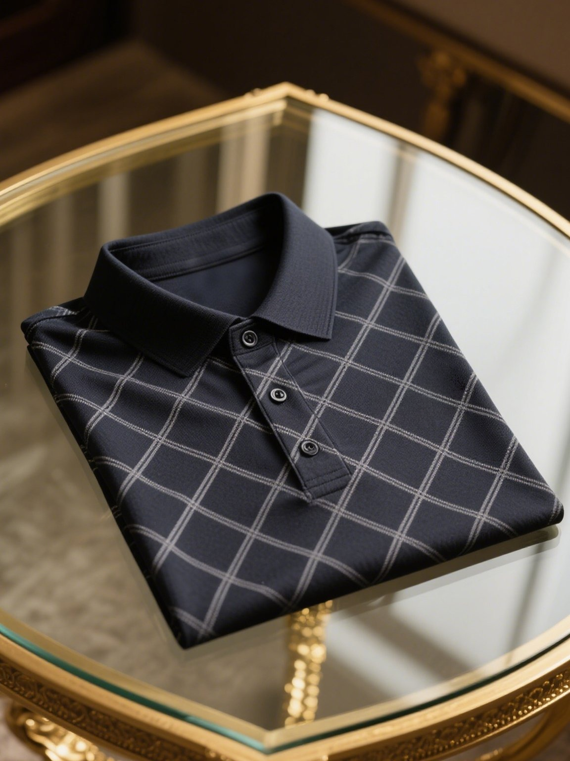 Camisa polo ejecutivo casual Button de manga corta para hombre