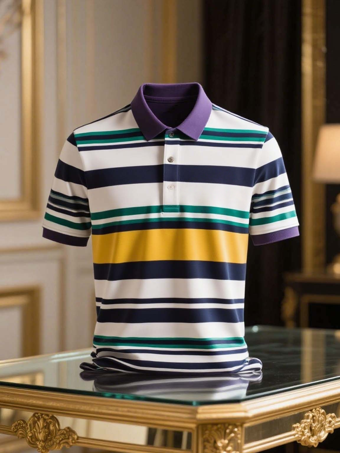Camisa polo ejecutivo casual Button de manga corta para hombre
