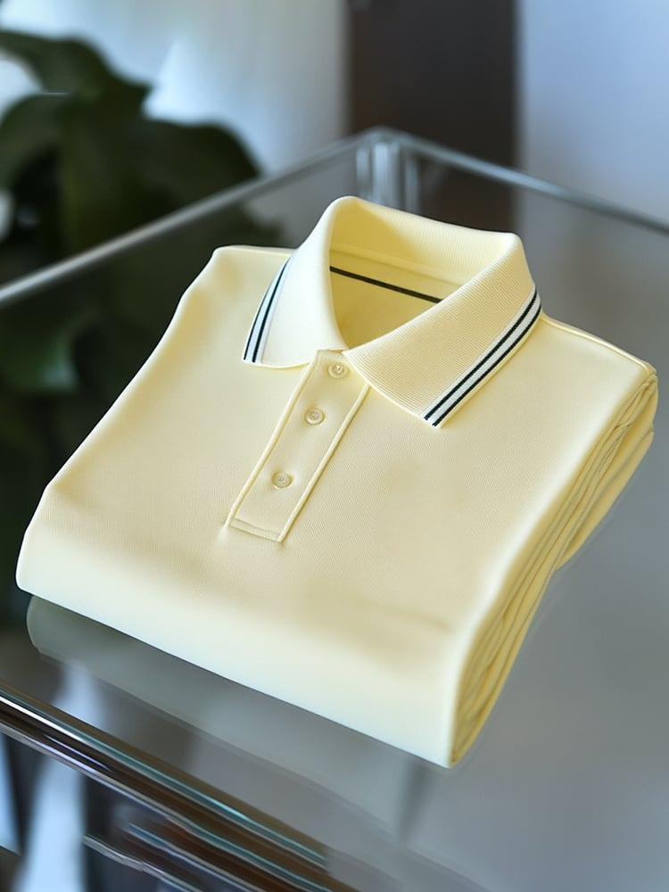 Camisa polo ejecutivo casual Button de manga corta para hombre
