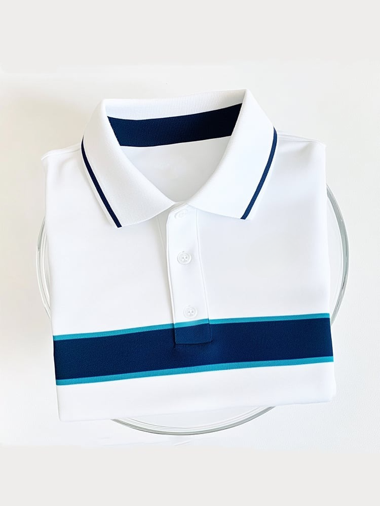 Camisa polo ejecutivo casual Button de manga corta para hombre