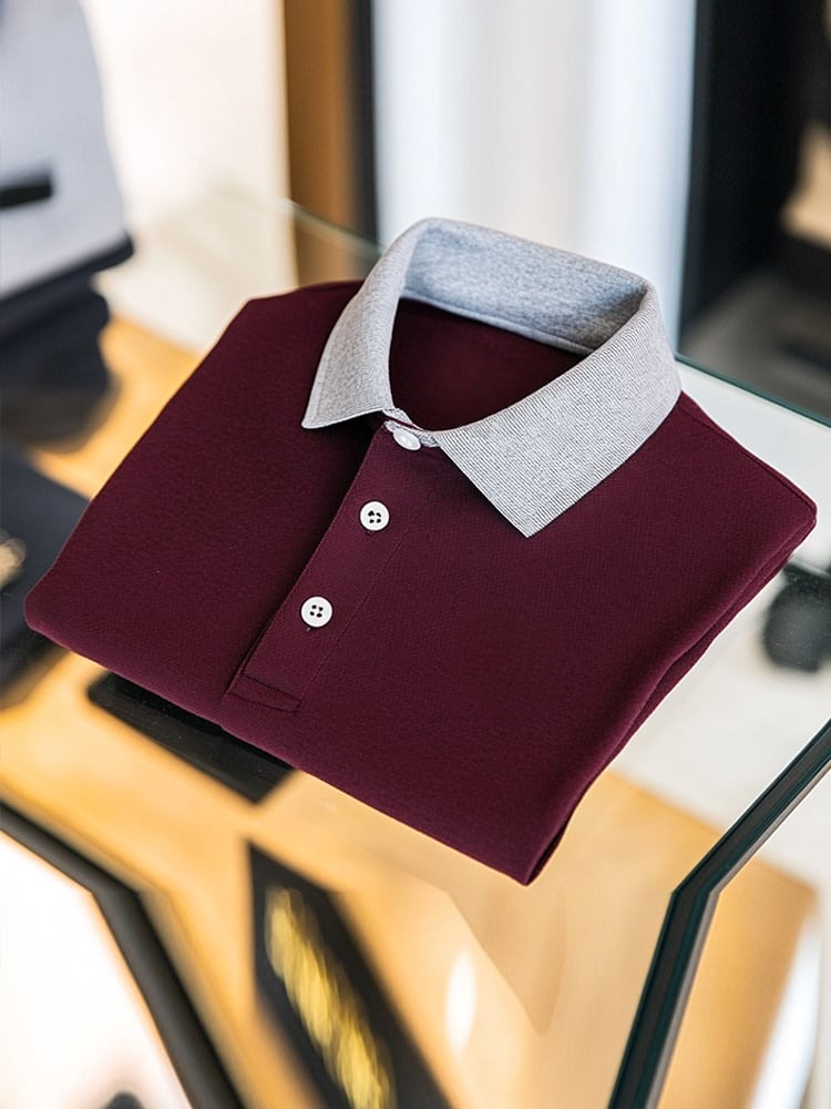 Camisa polo ejecutivo casual Button de manga corta para hombre