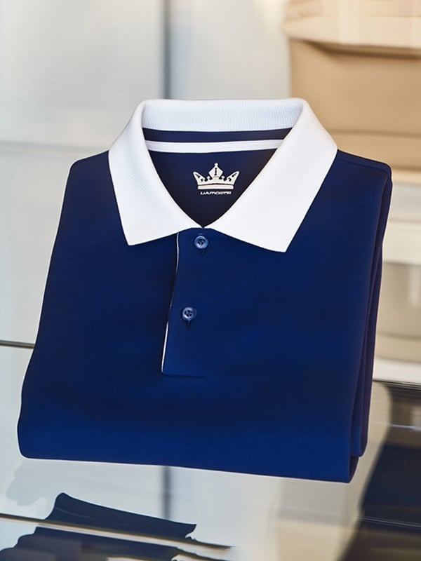 Camisa polo clásico ejecutivo Logo Button de manga corta para hombre