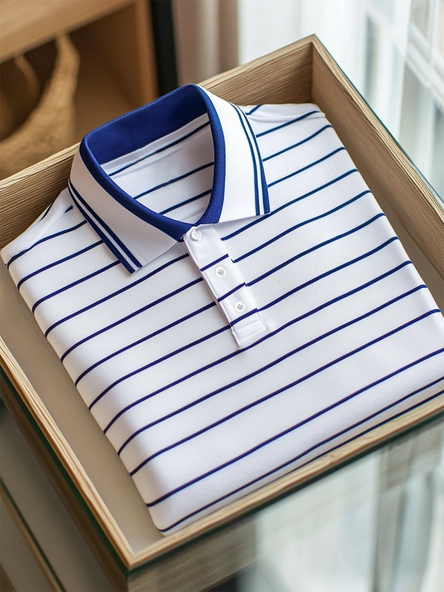 Camisa polo ejecutivo casual Button de manga corta para hombre