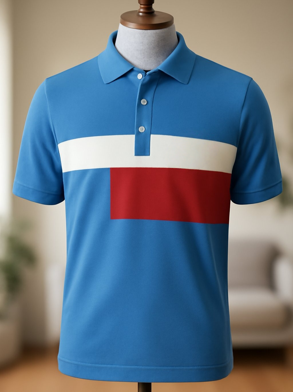Camisa polo ejecutivo casual Button de manga corta para hombre