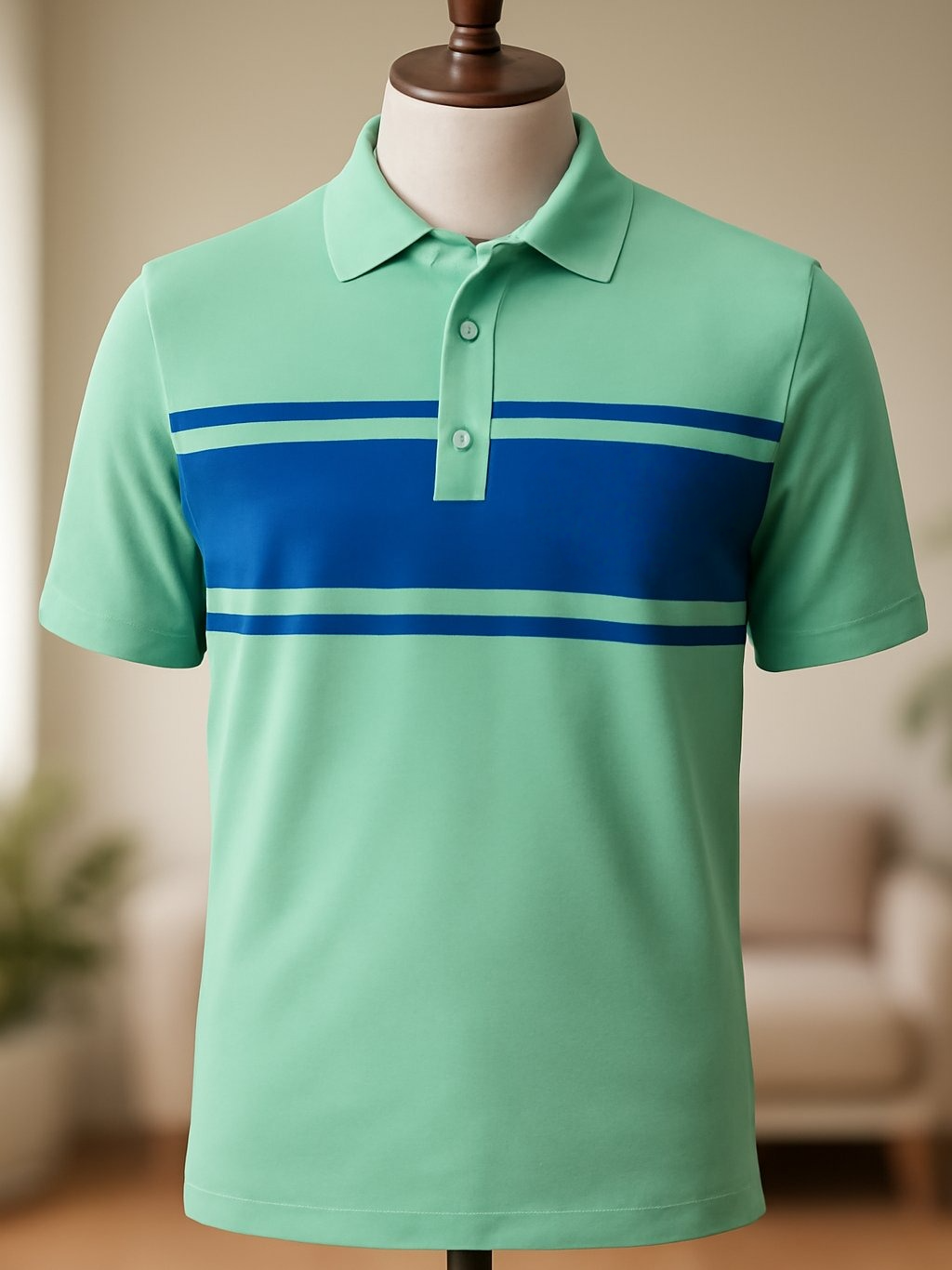 Camisa polo ejecutivo casual Button de manga corta para hombre