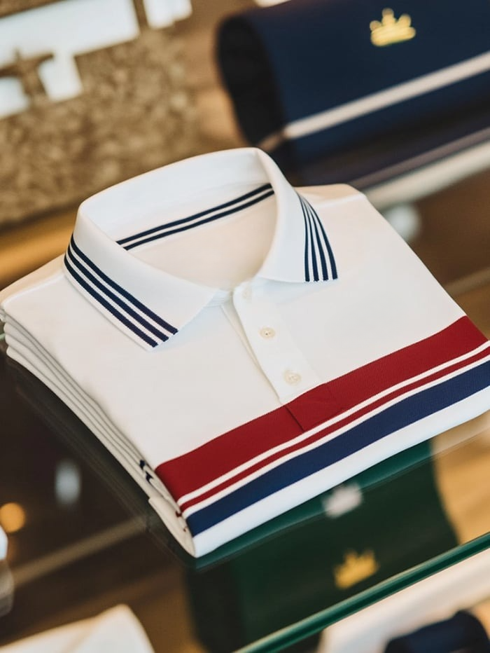 Camisa polo clásico ejecutivo Logo Button de manga corta para hombre