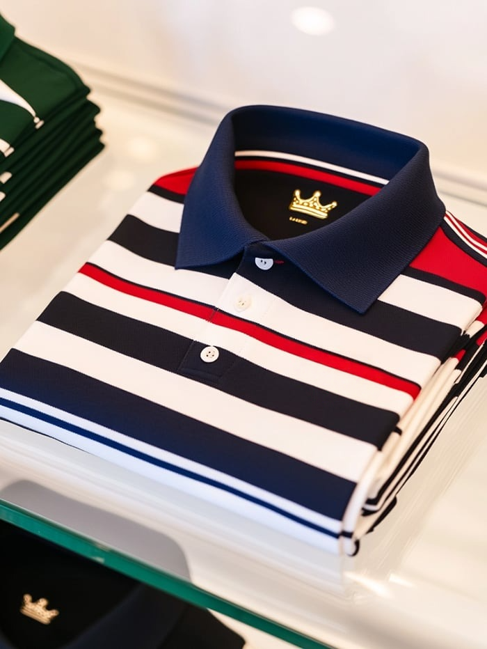 Camisa polo clásico ejecutivo Logo Button de manga corta para hombre