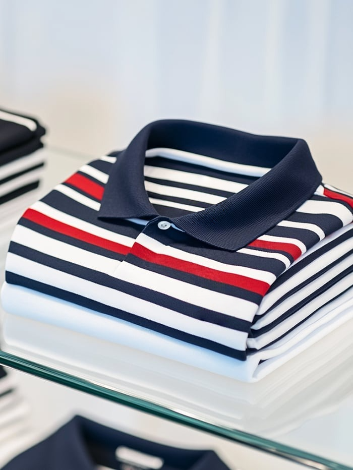 Camisa polo clásico ejecutivo Logo Button de manga corta para hombre