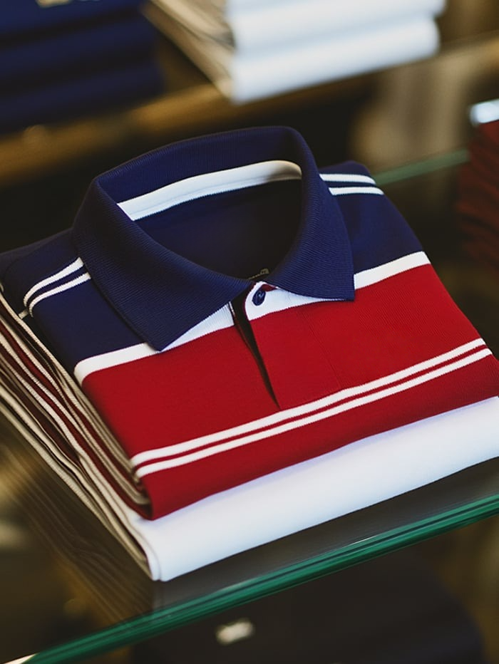 Camisa polo clásico ejecutivo Logo Button de manga corta para hombre