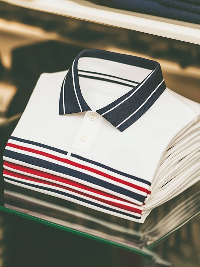 Camisa polo clásico ejecutivo Logo Button de manga corta para hombre