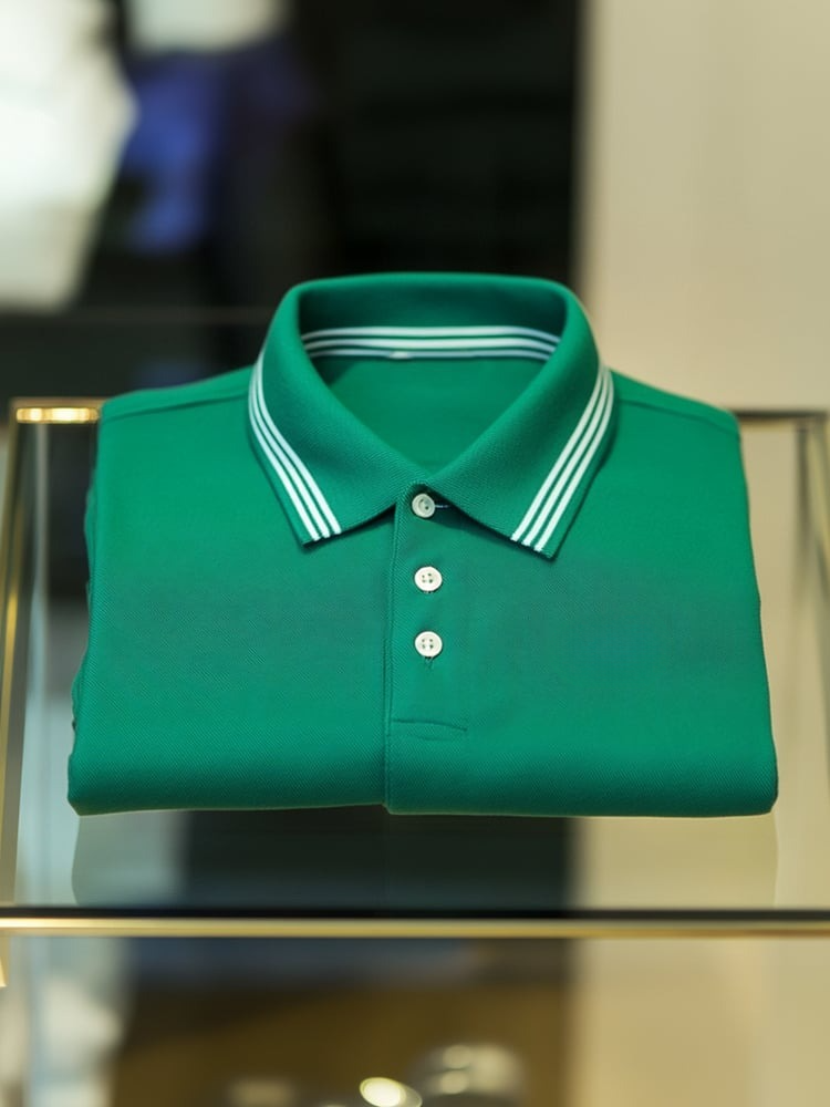 Camisa polo ejecutivo casual Button de manga corta para hombre