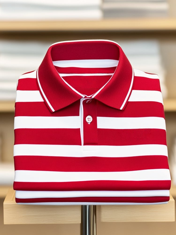 Camisa polo clásico ejecutivo Logo Button de manga corta para hombre