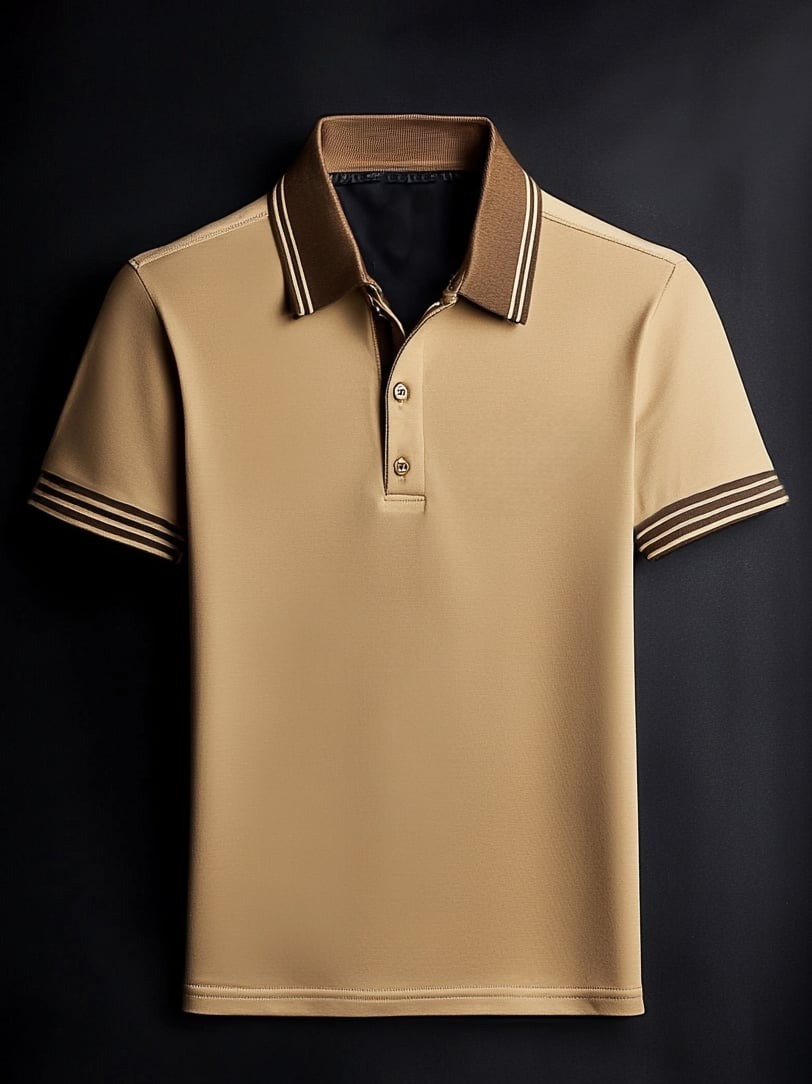 Camisa polo ejecutivo casual Button de manga corta para hombre