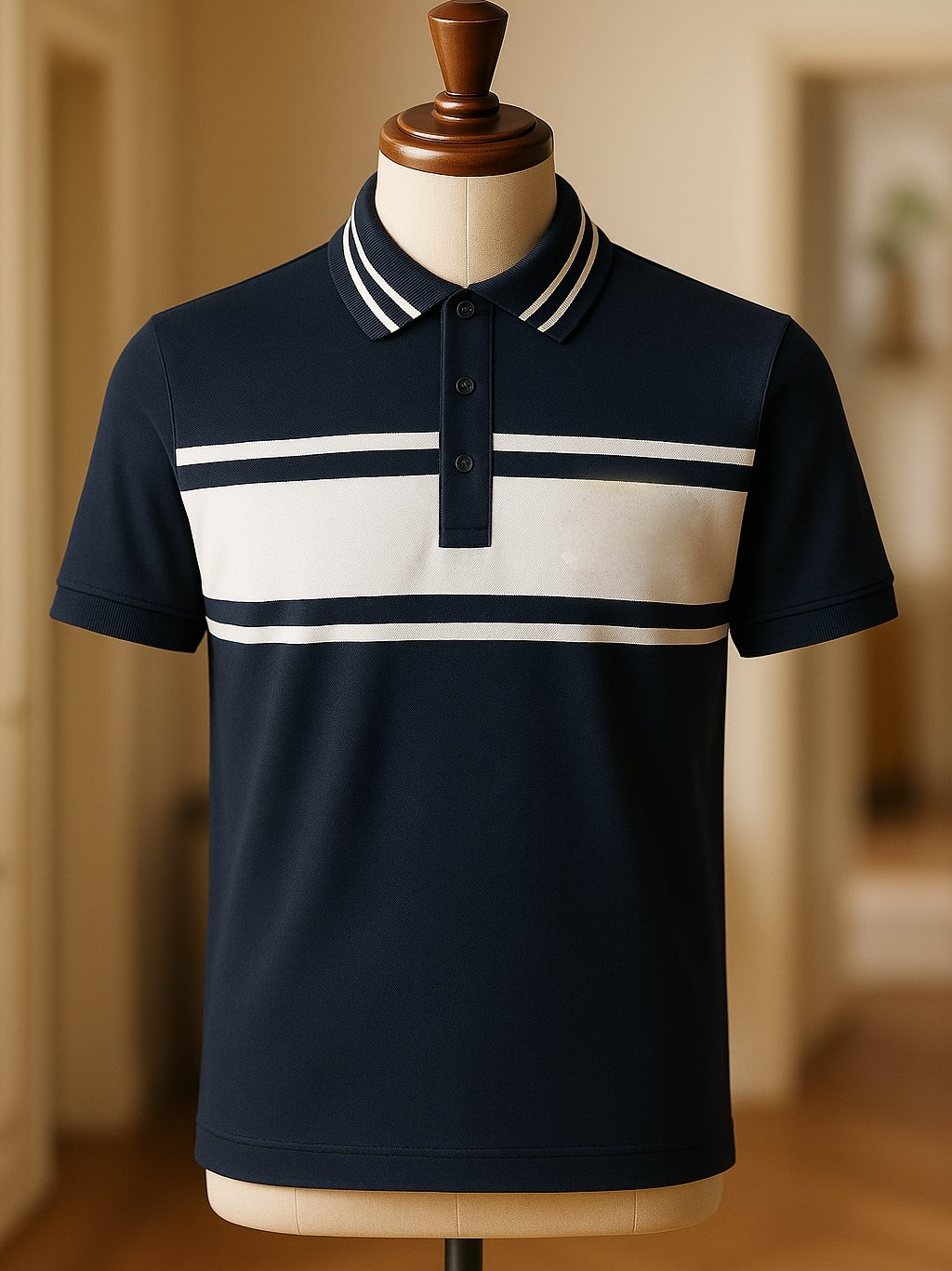 Camisa polo ejecutivo casual Button de manga corta para hombre