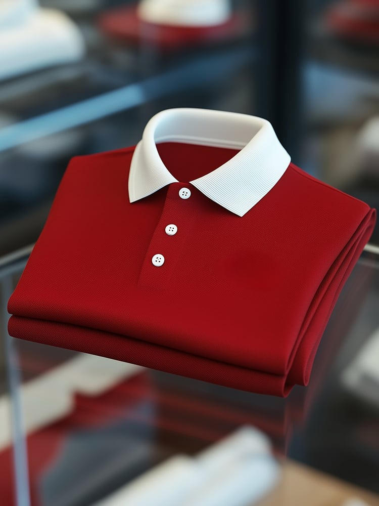 Camisa polo ejecutivo casual Button de manga corta para hombre
