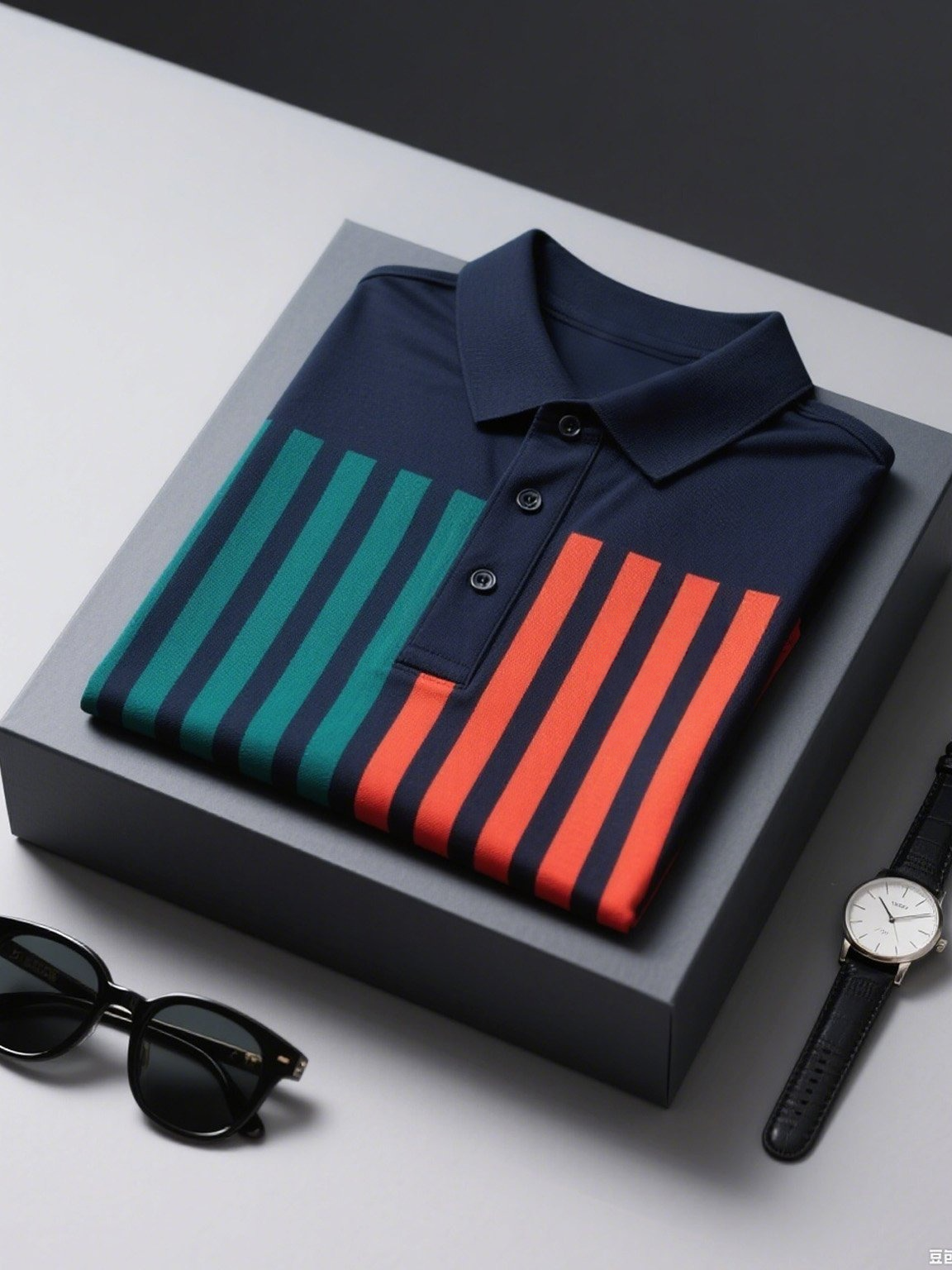 Camisa polo ejecutivo casual Button de manga corta para hombre
