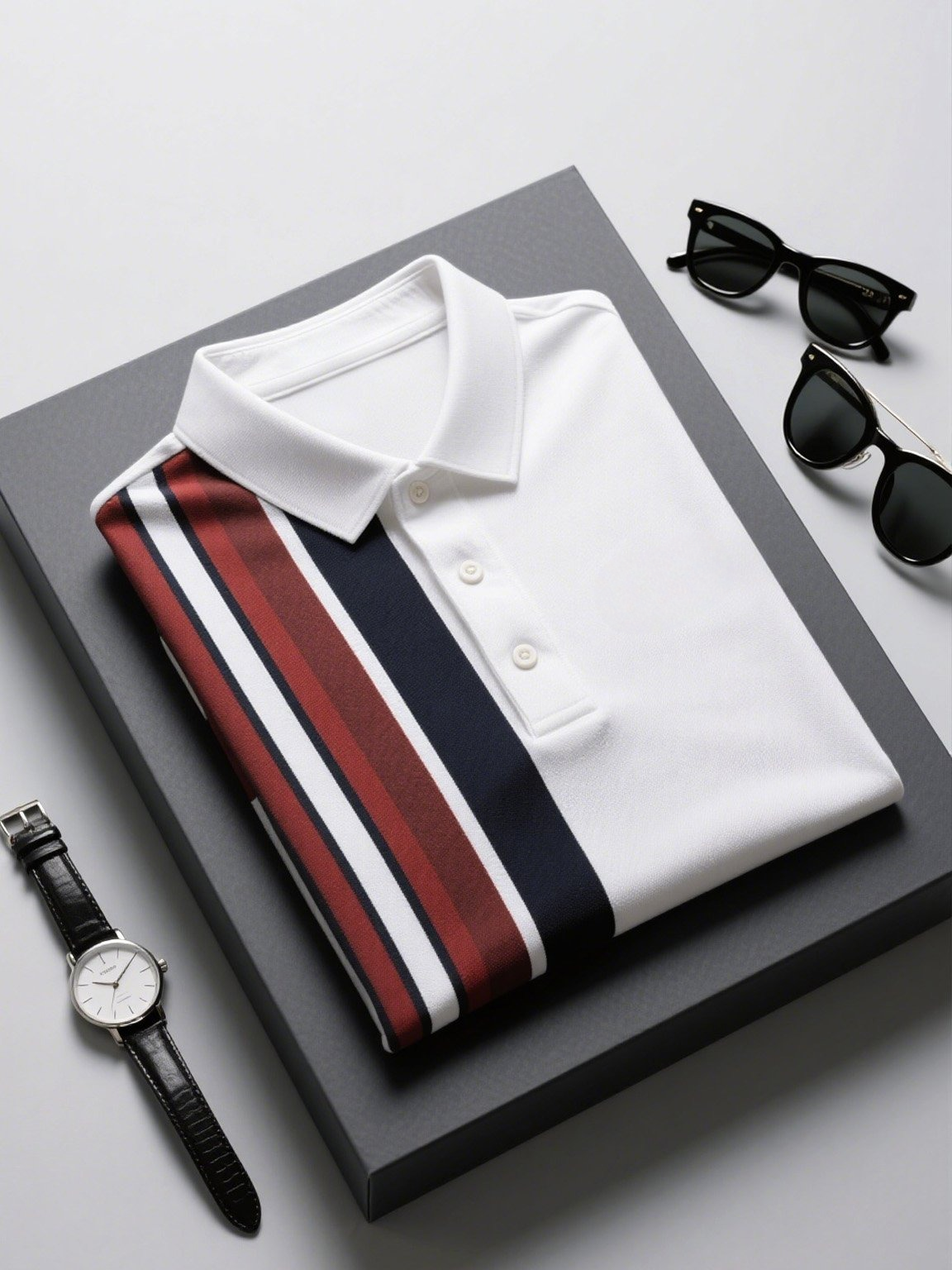 Camisa polo ejecutivo casual Button de manga corta para hombre