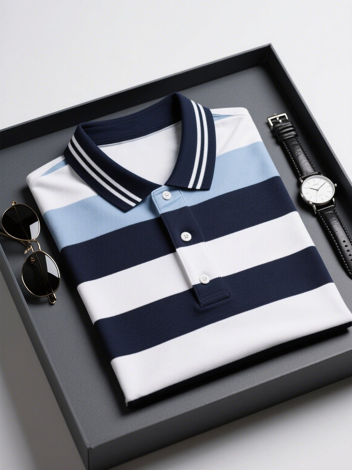 Camisa polo ejecutivo casual Button de manga corta para hombre