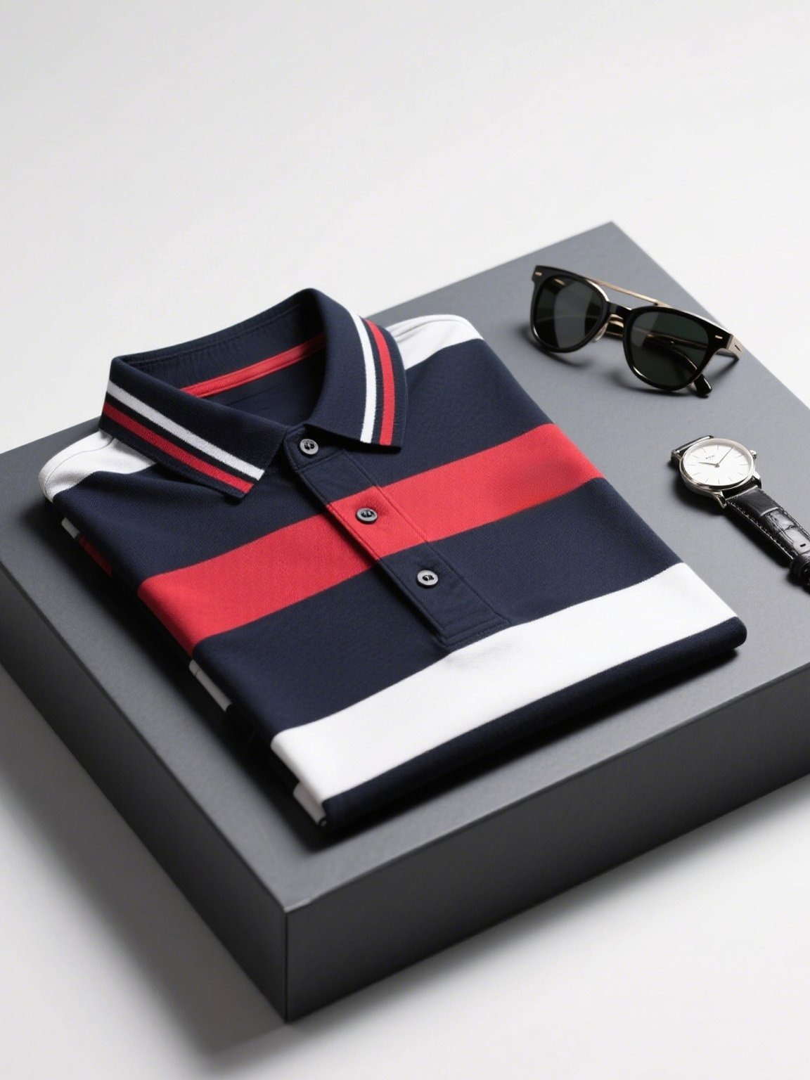 Camisa polo ejecutivo casual Button de manga corta para hombre