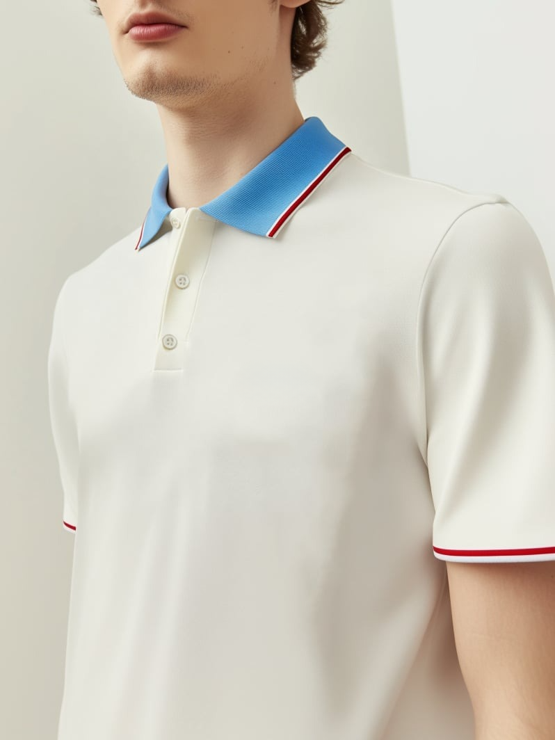 Camisa polo ejecutivo casual Button de manga corta para hombre