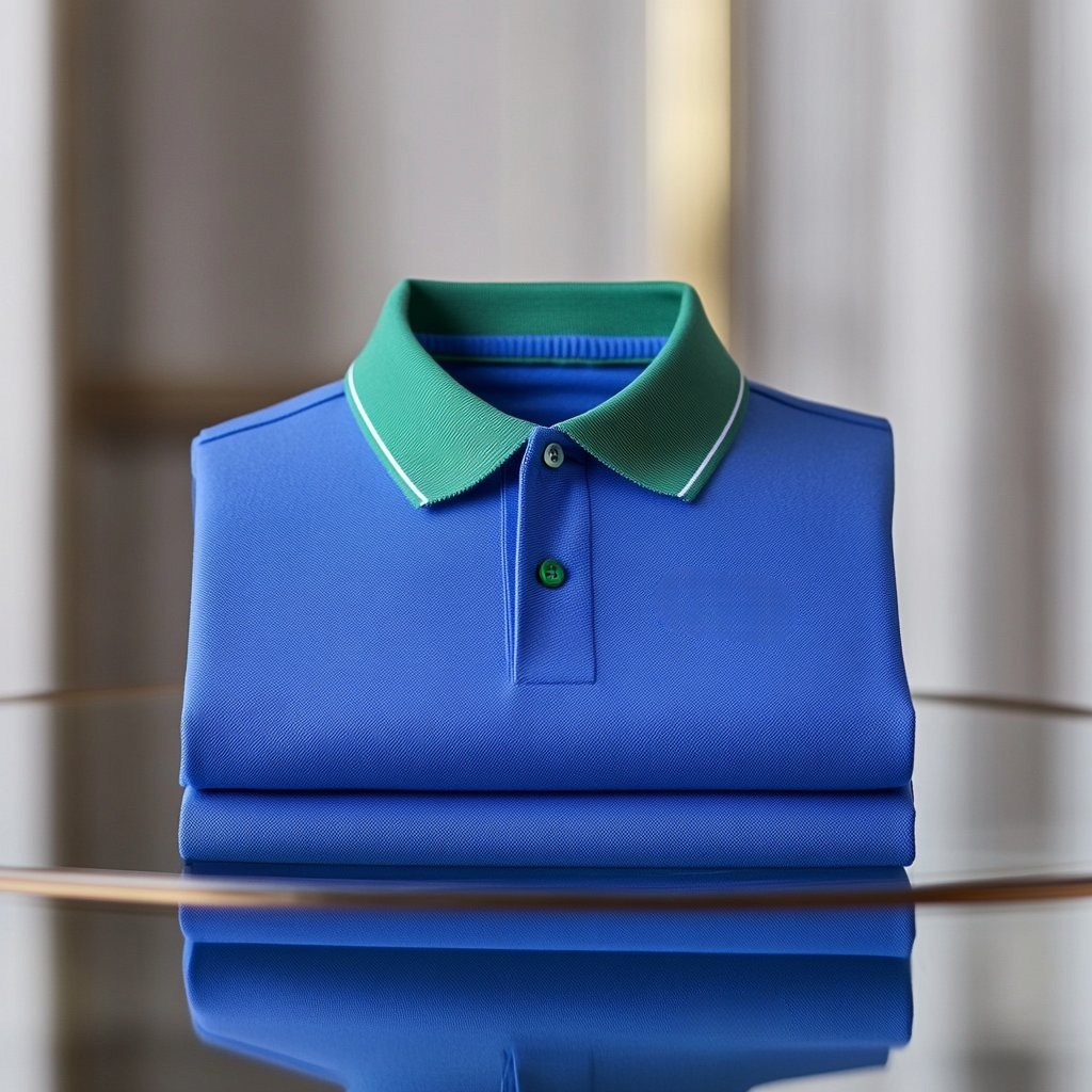 Camisa polo clásico ejecutivo Logo Button de manga corta para hombre