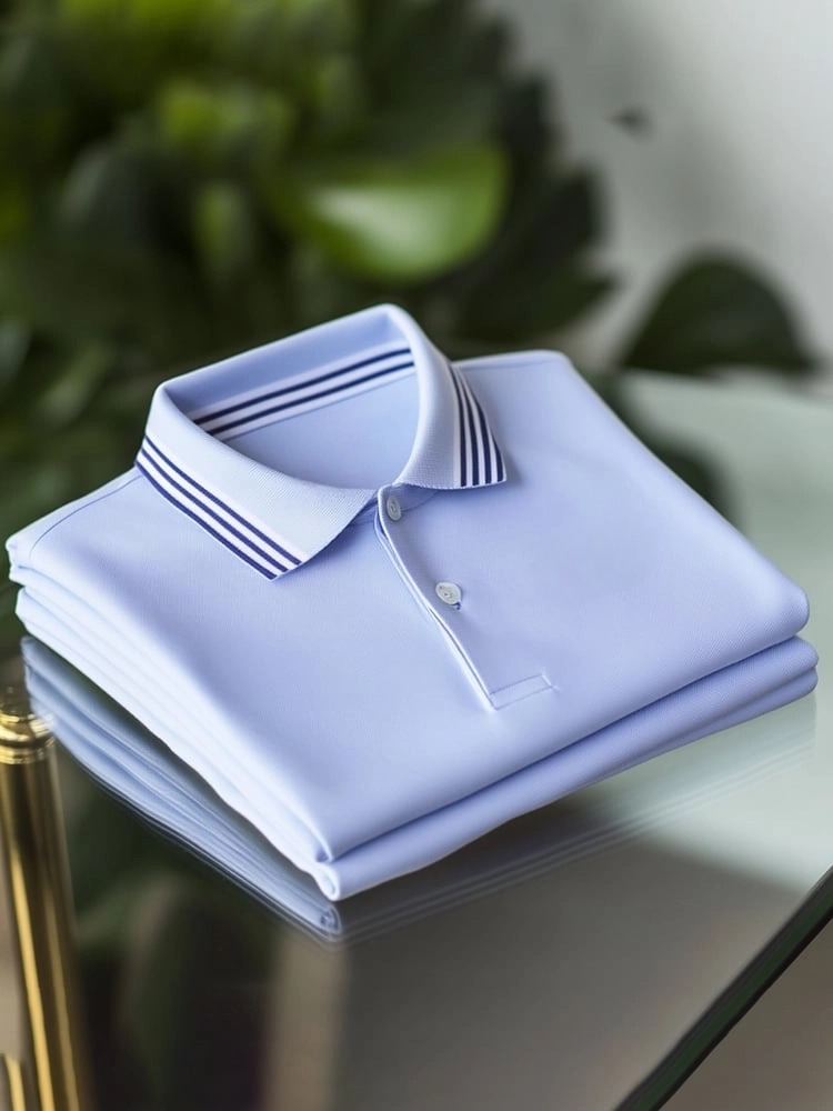 Camisa polo clásico ejecutivo Logo Button de manga corta para hombre