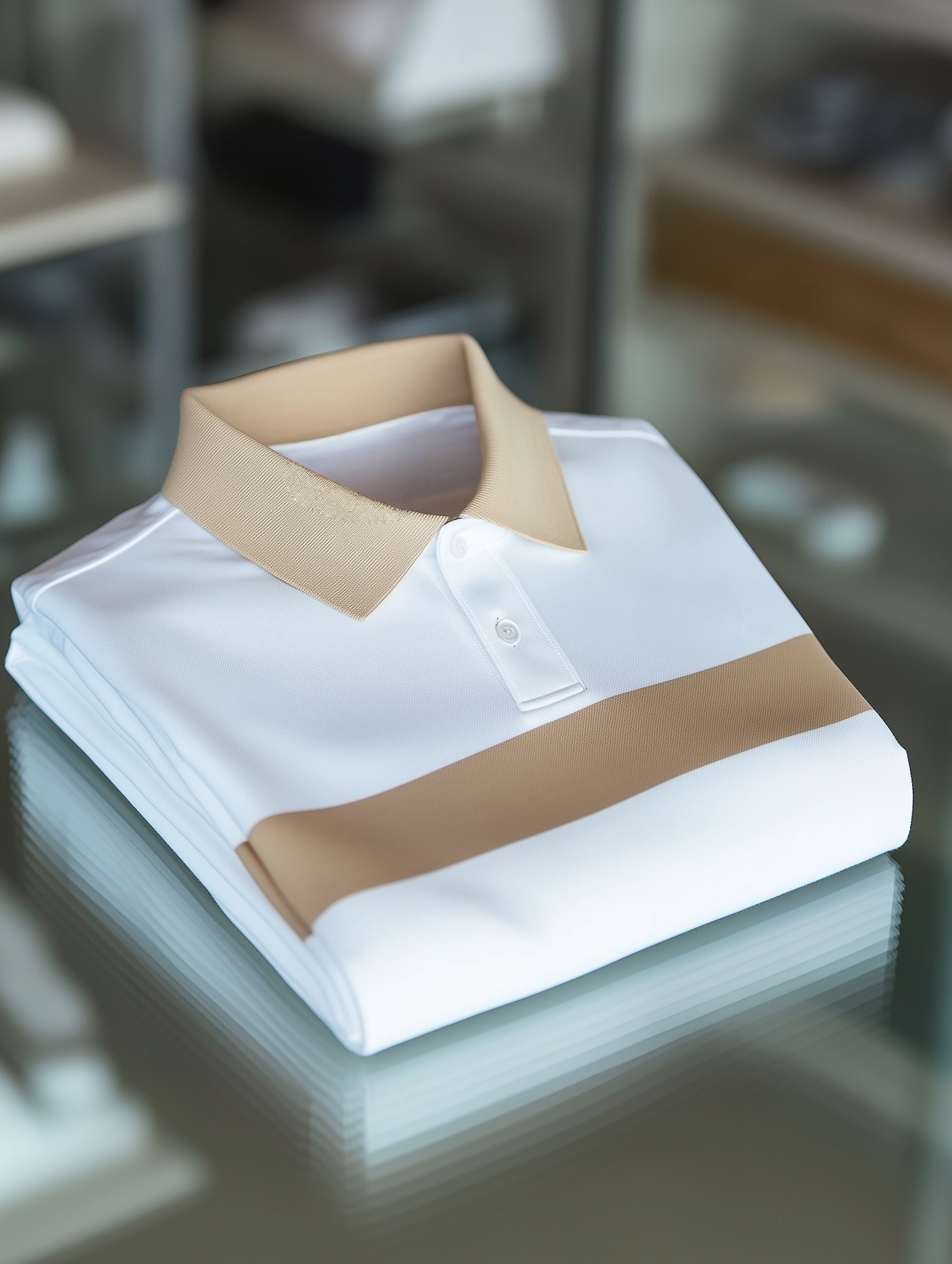 Camisa polo clásico ejecutivo Logo Button de manga corta para hombre