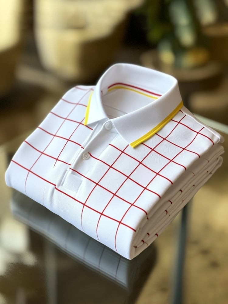 Camisa polo clásico ejecutivo Logo Button de manga corta para hombre