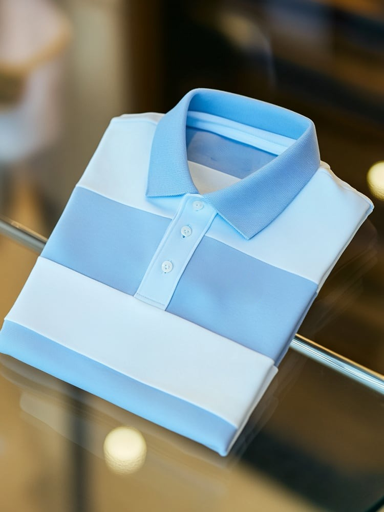 Camisa polo ejecutivo casual Button de manga corta para hombre