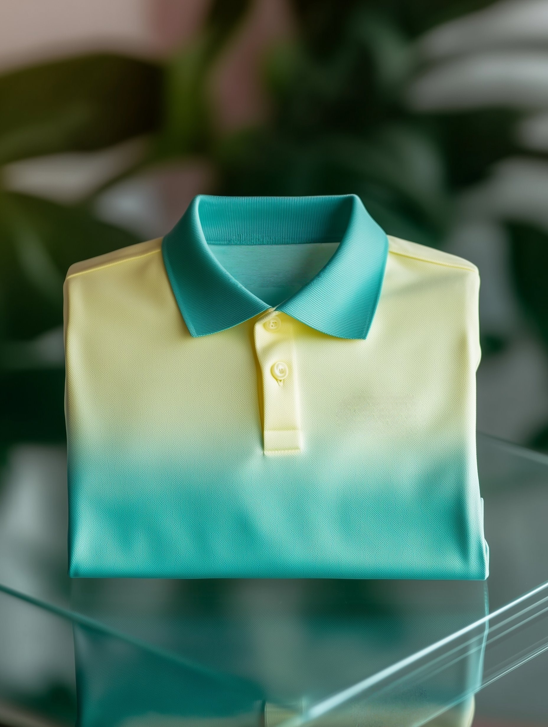 Camisa polo clásico ejecutivo Fade Button de manga corta para hombre