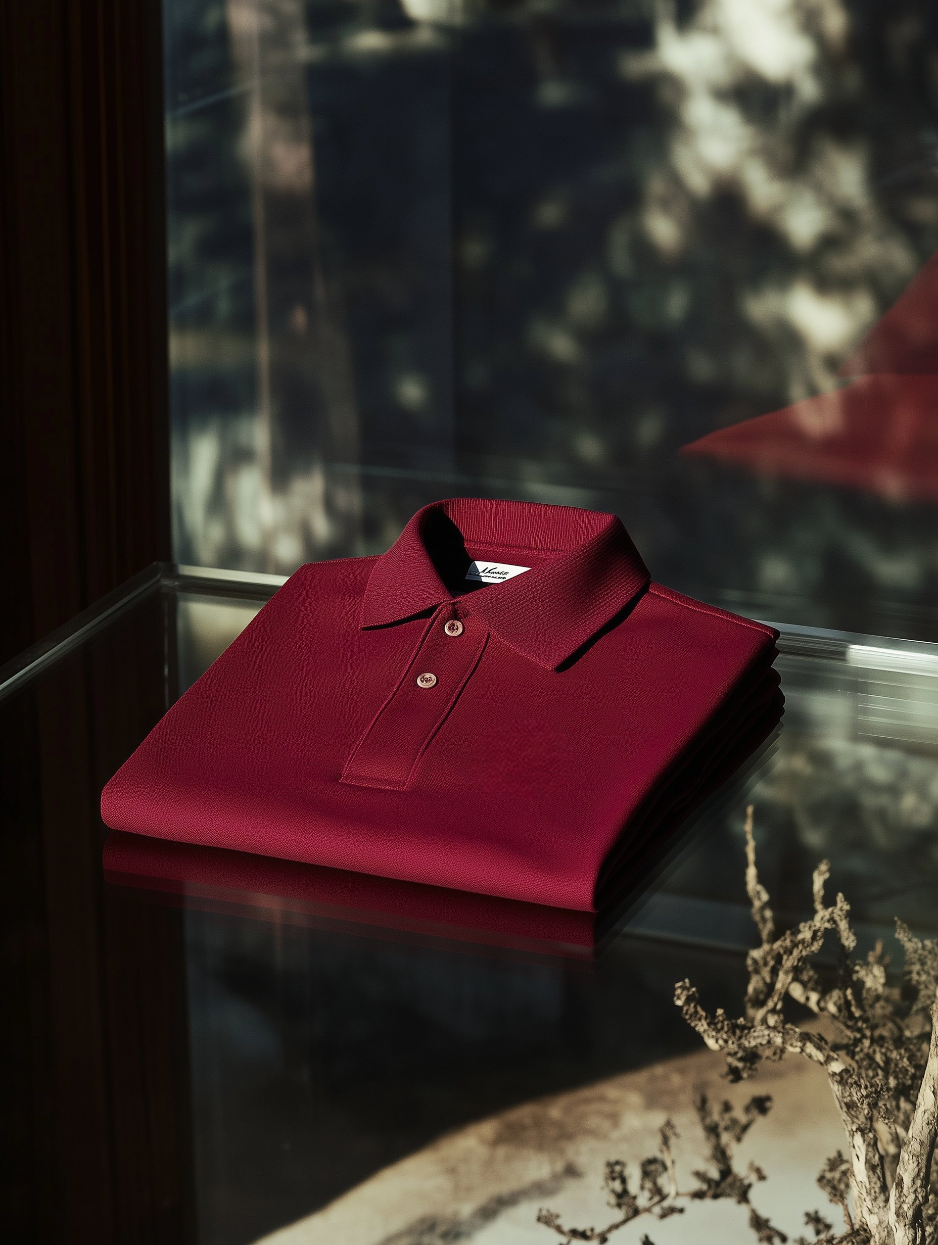 Camisa polo clásico ejecutivo Logo Button de manga corta para hombre