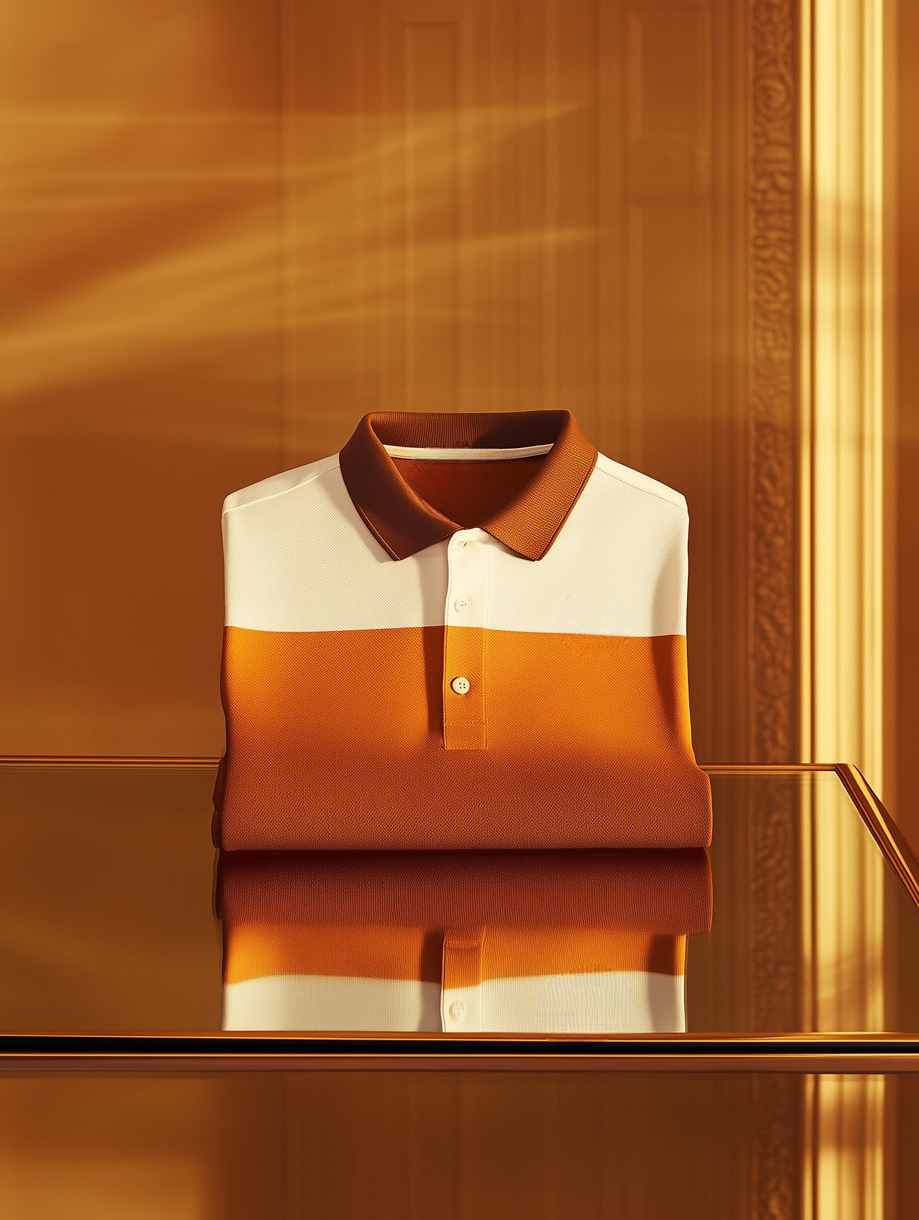 Camisa polo clásico ejecutivo Oblique Color Button de manga corta para hombre