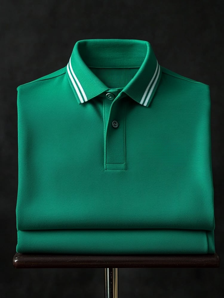 Camisa polo clásico ejecutivo Logo Button de manga corta para hombre