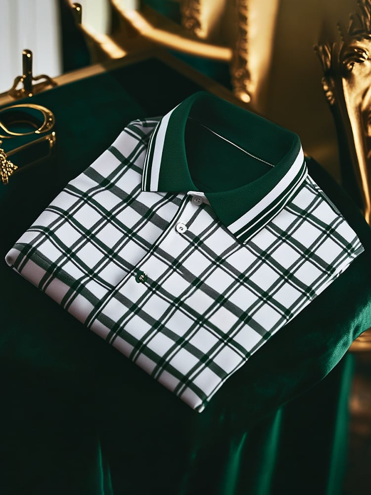 Camisa polo clásico ejecutivo Logo Button de manga corta para hombre