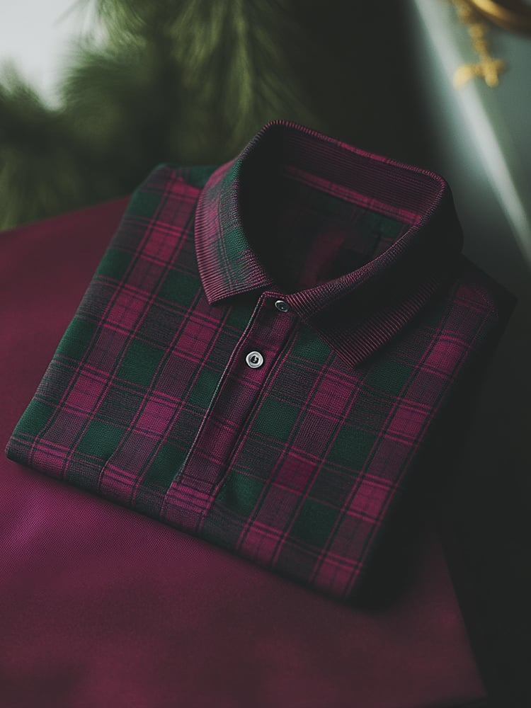 Camisa polo clásico ejecutivo Logo Button de manga corta para hombre