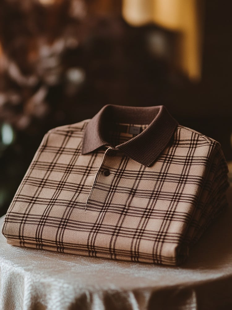 Camisa polo clásico ejecutivo Logo Button de manga corta para hombre