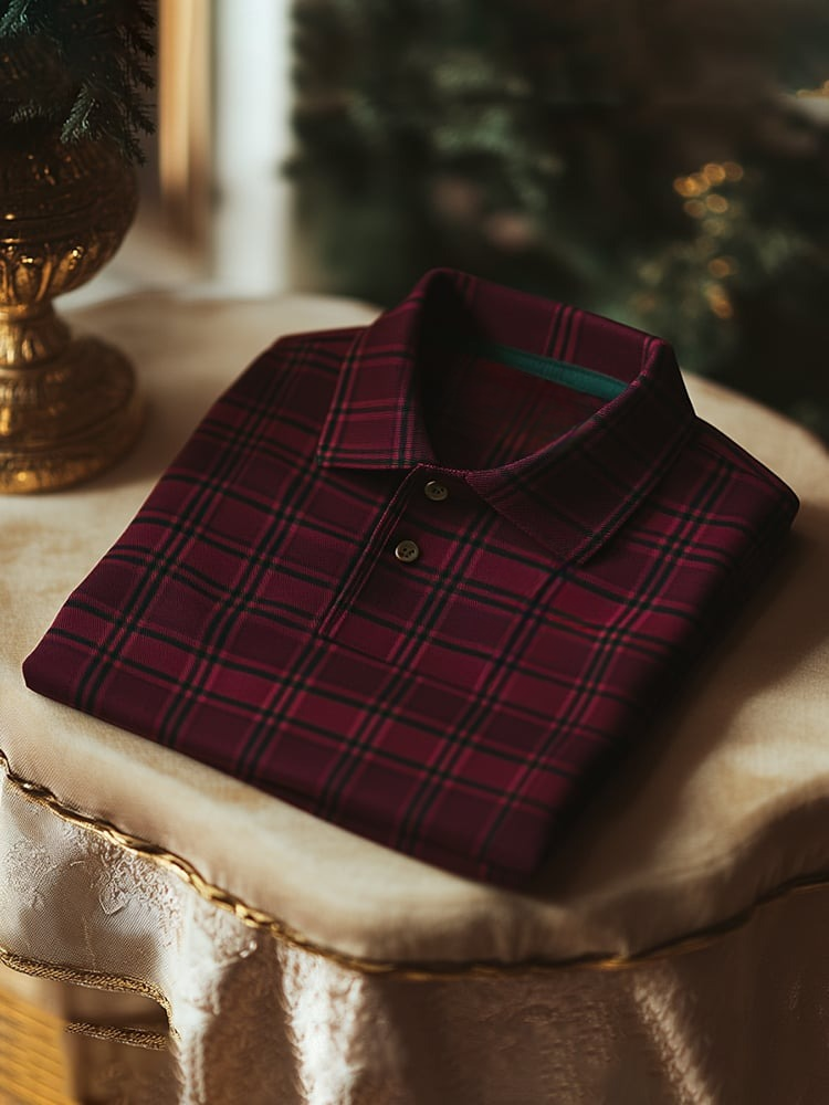 Camisa polo clásico ejecutivo Logo Button de manga corta para hombre