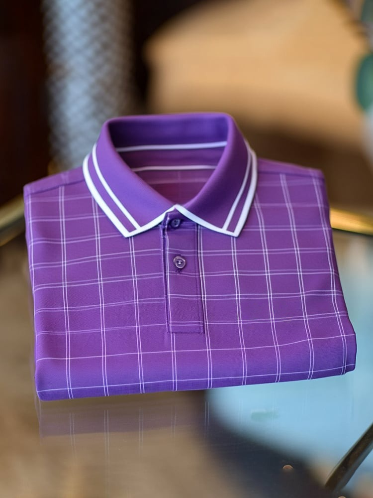 Camisa polo clásico ejecutivo Logo Button de manga corta para hombre