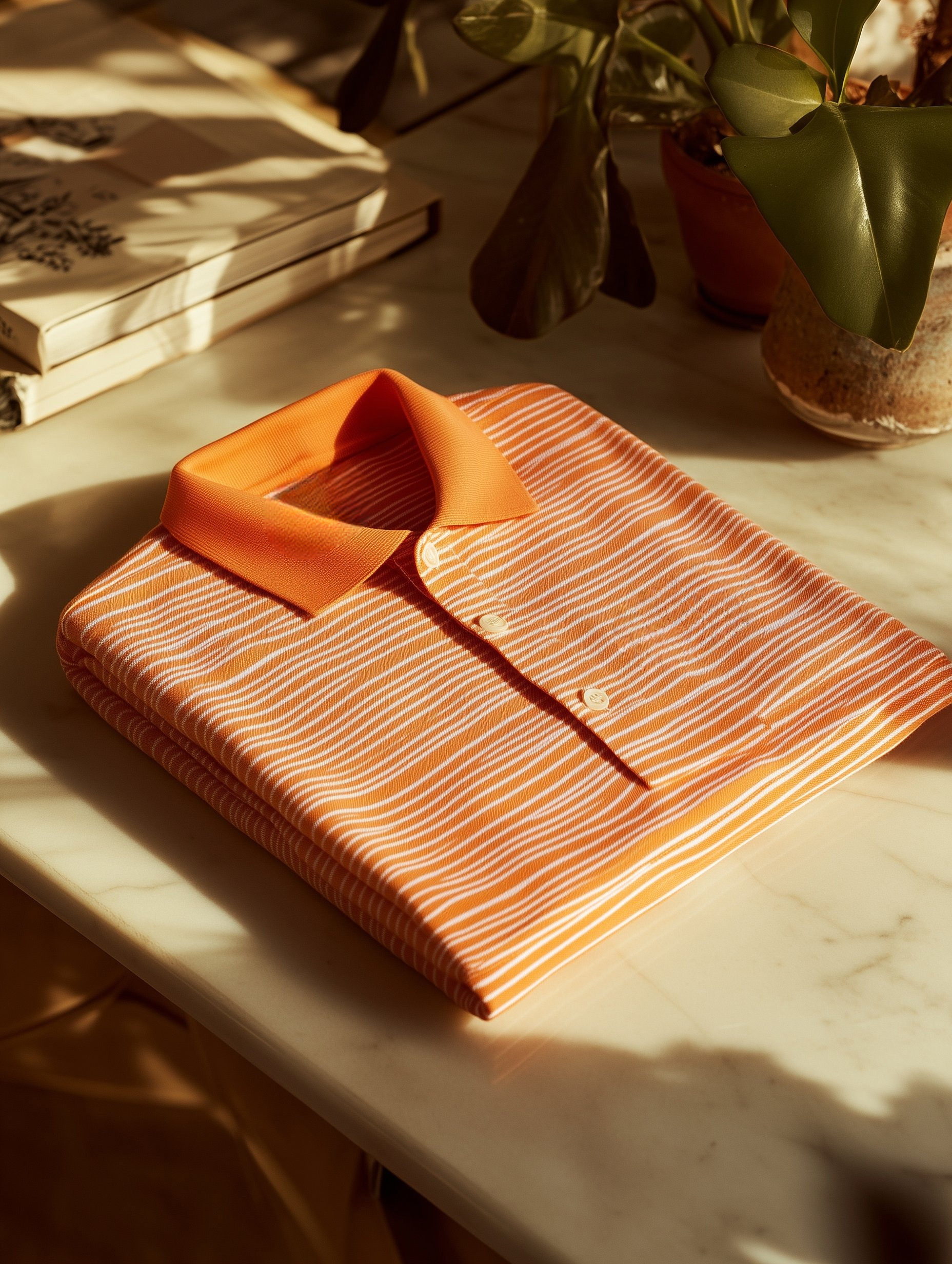 Camisa polo clásico ejecutivo a rayas Button de manga corta para hombre