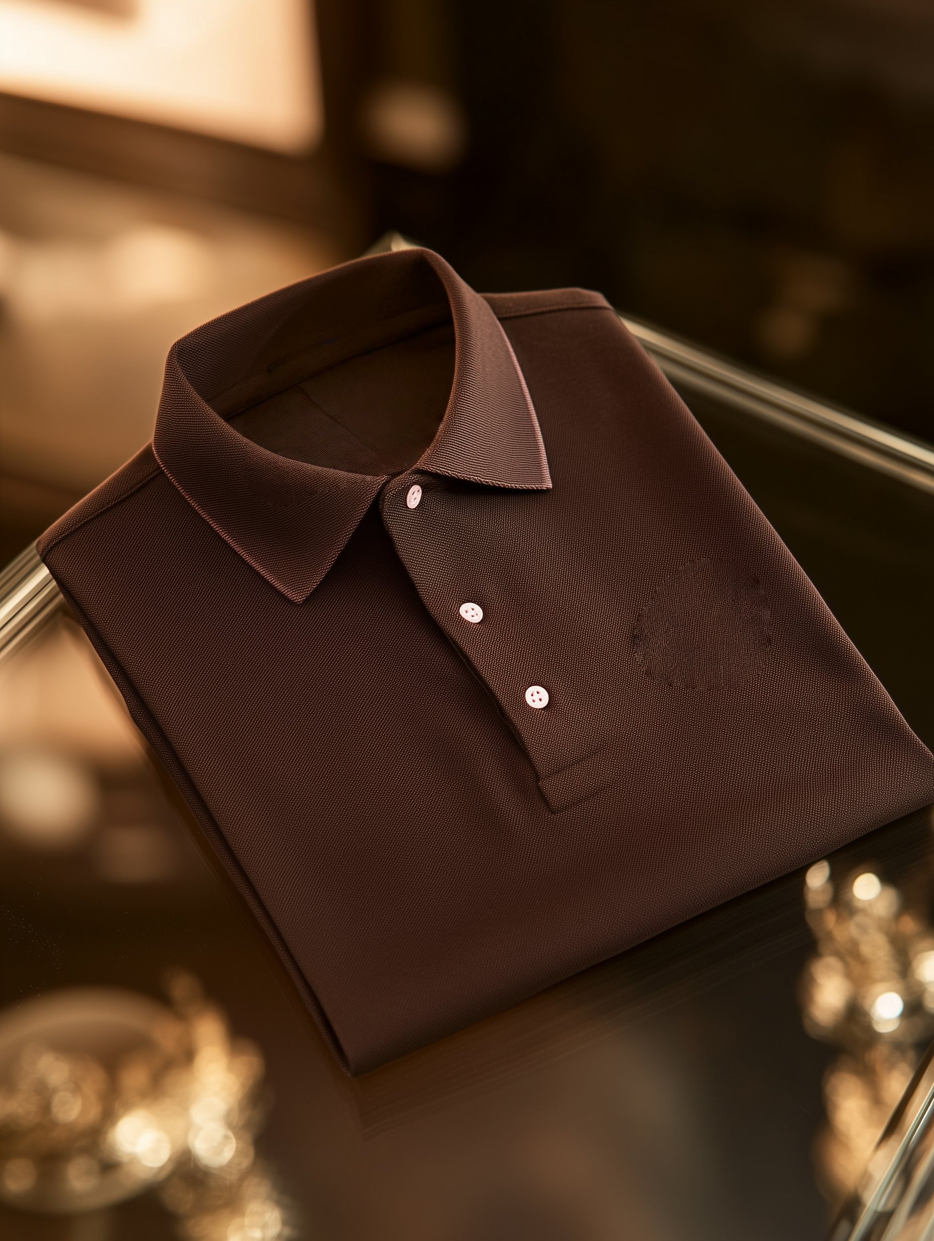 Camisa polo clásico ejecutivo Old Money Button de manga corta para hombre