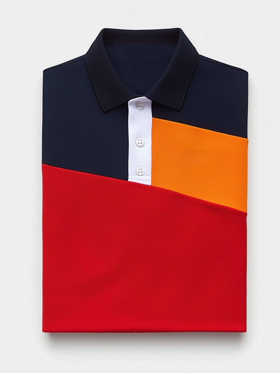 Camisa polo ejecutivo casual Button de manga corta para hombre