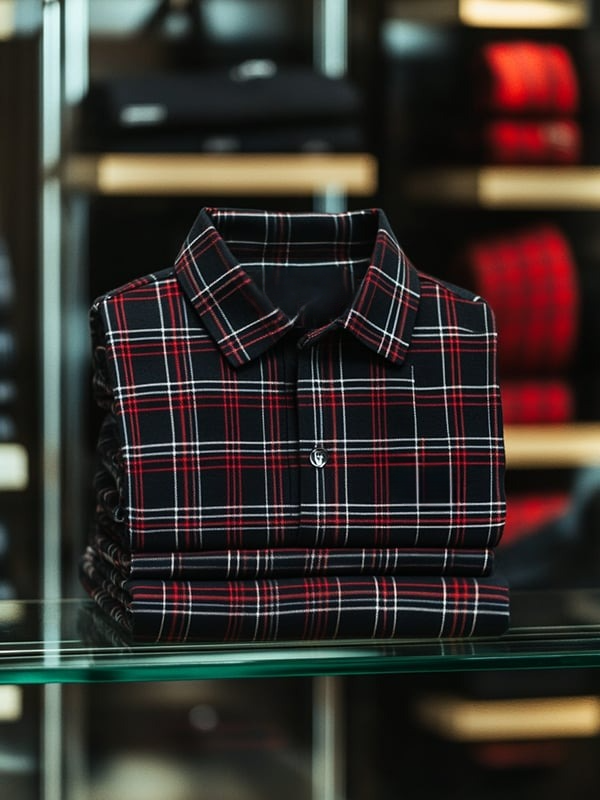 Camisa polo clásico ejecutivo Button de manga corta para hombre
