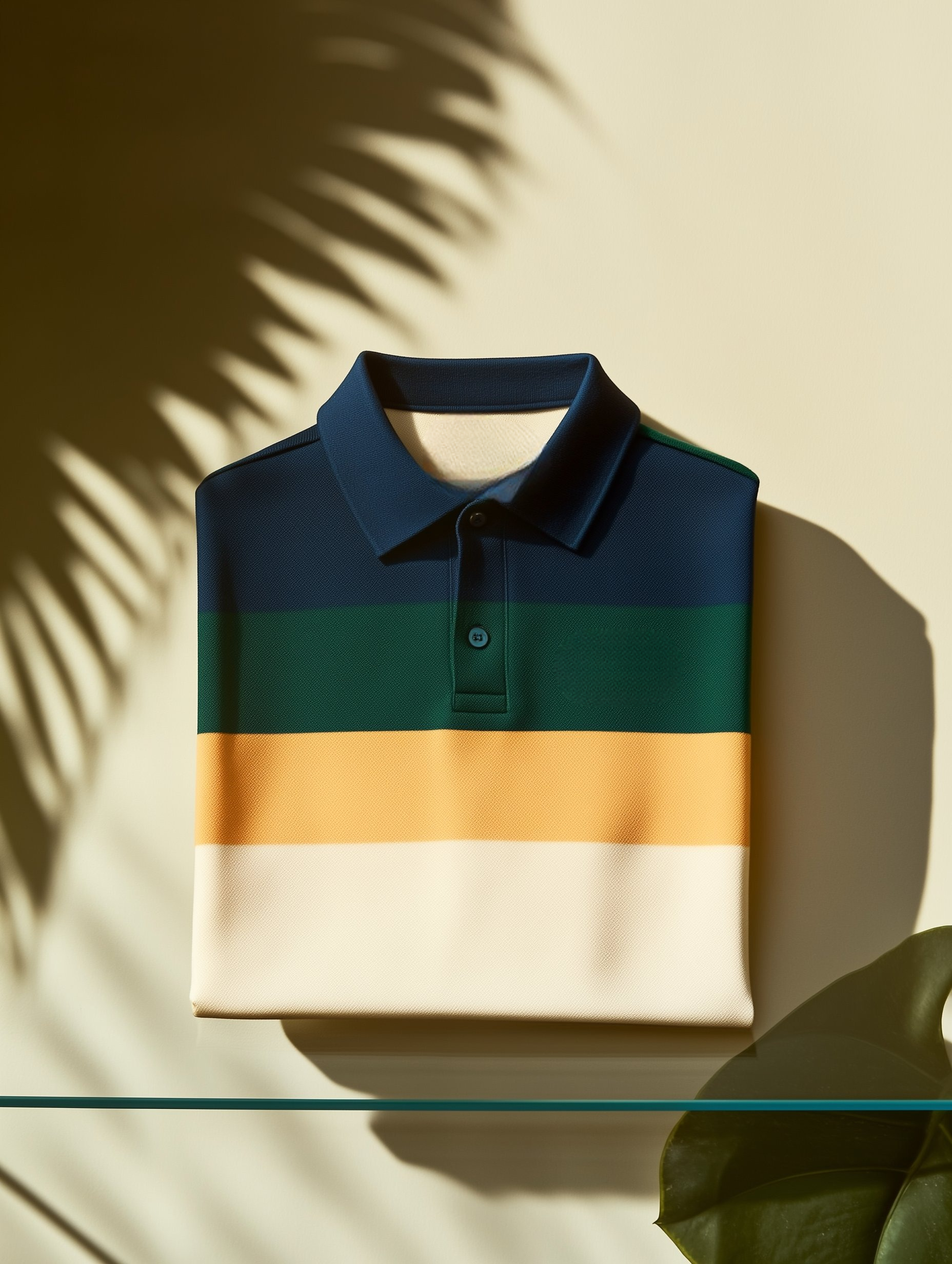 Camisa polo clásico ejecutivo Old Money Button de manga corta para hombre