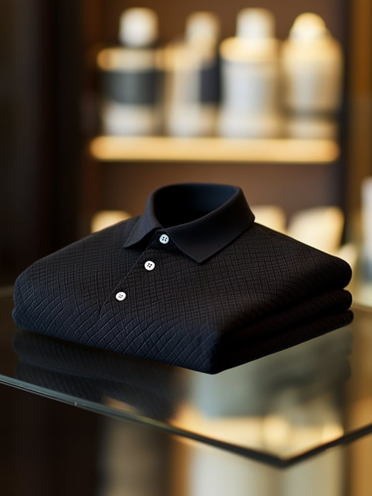 Camisa polo ejecutivo casual Button de manga corta para hombre